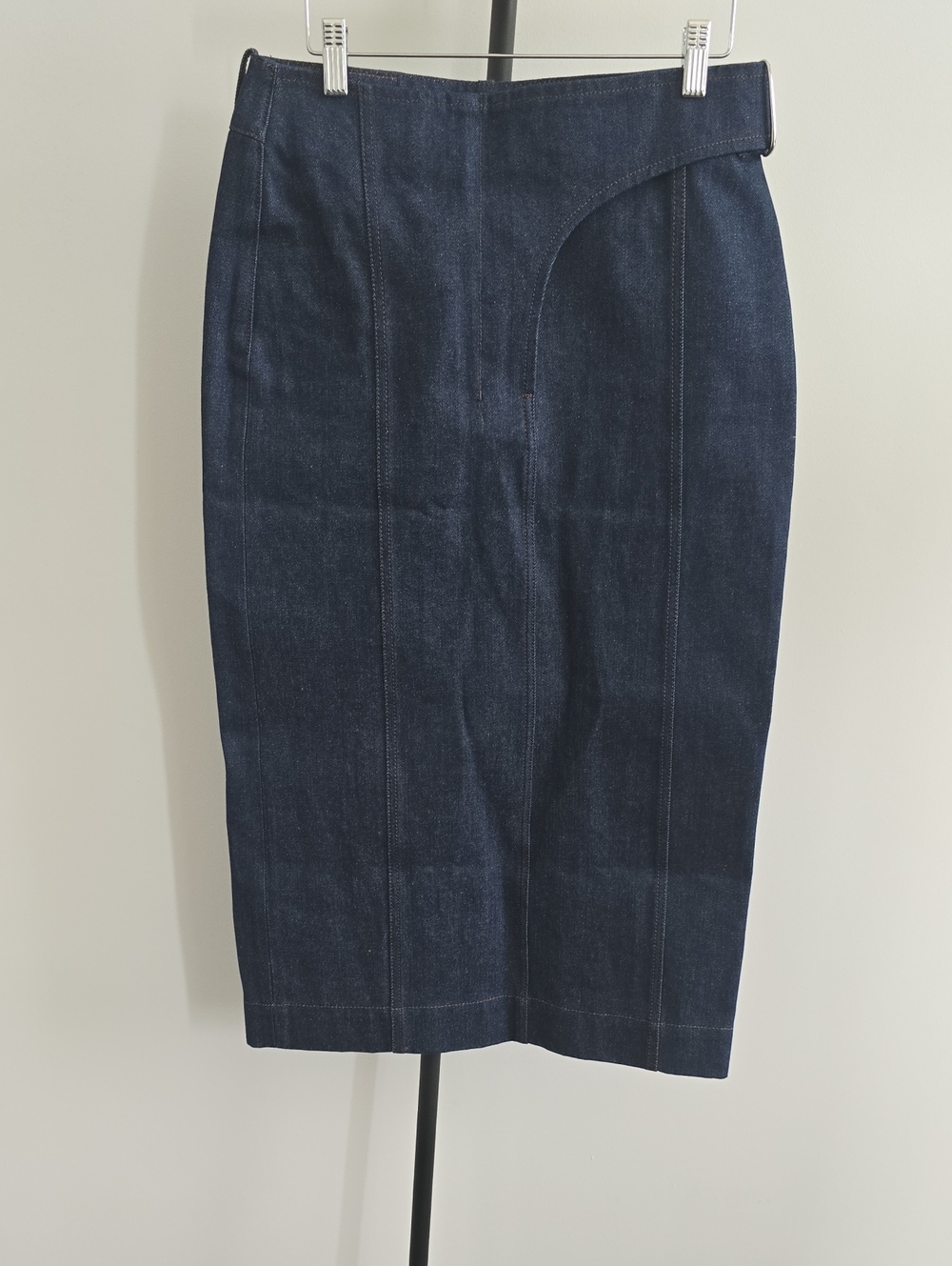 Jacquemus Dark Blue Denim Pencil Skirt